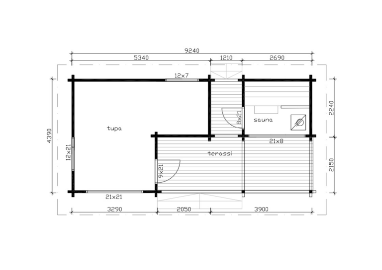 Saunamökki 25 pohjakuva
