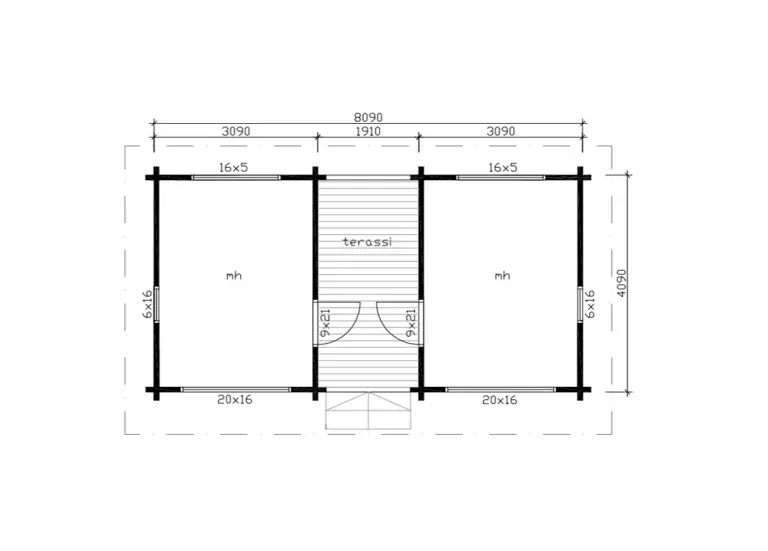 Hirsiaitta 25 pohjakuva